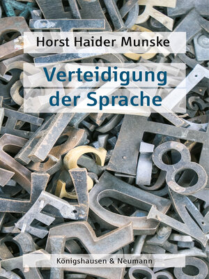 cover image of Verteidigung der Sprache